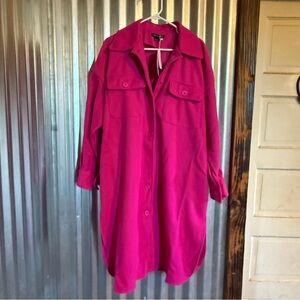 Women's Pink Pea Coat